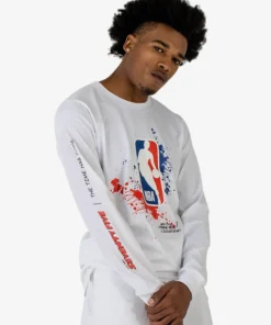 The Loyalist Basketball Frank Miller NBA Logo White Long Sleeve T-Shirt