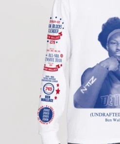 The Loyalist Ben Wallace World Tour White Long Sleeve T-Shirt Basketball