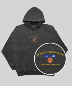 The Loyalist Embroidered Warriors Championship Black Hoodie Basketball