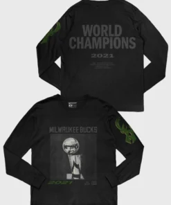 The Loyalist Basketball The Bucks 2021 World Champions Black Long Sleeve T-Shirt