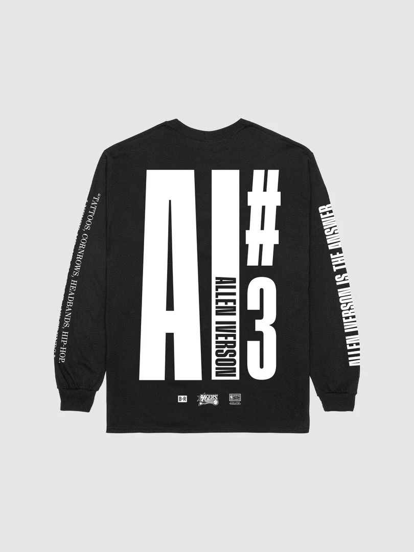 Loyalist Allen Iverson THE ANSW3R Black Long Sleeve T-Shirt Basketball 8 Loyalist Allen Iverson THE ANSW3R Black Long Sleeve T-Shirt Basketball
