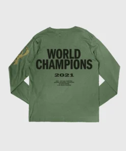 The Loyalist The Bucks 2021 World Champions Green Long Sleeve T-Shirt Basketball