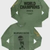 The Loyalist The Bucks 2021 World Champions Green Long Sleeve T-Shirt Basketball