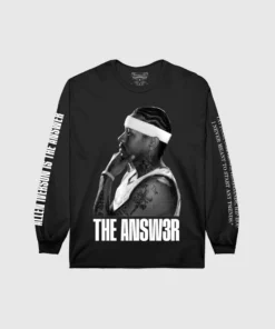 Loyalist Allen Iverson THE ANSW3R Black Long Sleeve T-Shirt Basketball 13 Loyalist Allen Iverson THE ANSW3R Black Long Sleeve T-Shirt Basketball